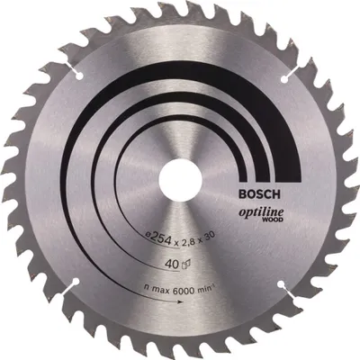 Image de BOSCH Optiline Wood Lame de scie circulaire 254,0 mm, 40 dents