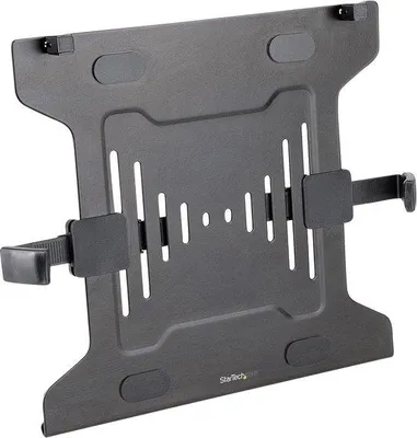 Image de Support pour ordinateur portable réglable pour bras de fixation d'écran, normes VESA 75x75 et 100x100, ventilé, noir
