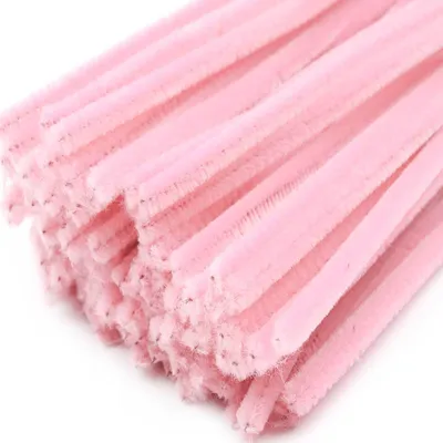 Pfeifenreiniger 20er Chenille-Draht 6mm, Länge 30cm, rosa