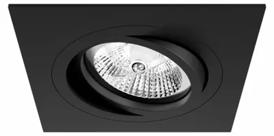 Image de Spot Encastré Orientable Avant Sq 111 Mm Pour Ampoules Gu10, Cadre En Aluminium Noir Mat, Indice De Protection Ip20 - Beneito & Faure
