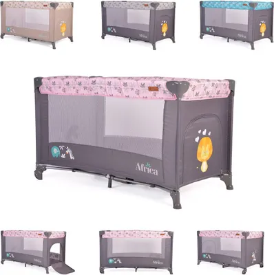 Produktbild von Cangaroo Reisebett Africa Laufstall Seiteneingang Matratze Sichtfenster Tasche rosa
