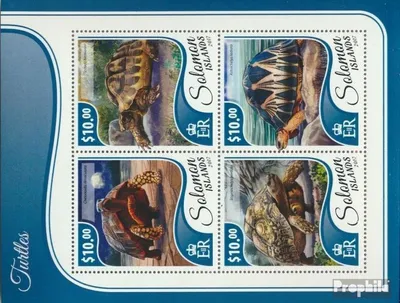 Produktbild von Briefmarken Salomoninseln 2017 Mi 4662-4665 Kleinbogen (kompl. Ausg.) postfrisch Schildkröten