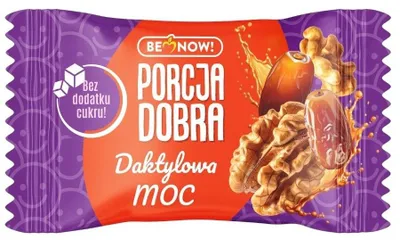 PRZEKĄSKA DAKTYLOWO - ORZECHOWA Z KAROBEM BEZ DODATKU CUKRÓW 20 g - PORCJA DOBRA