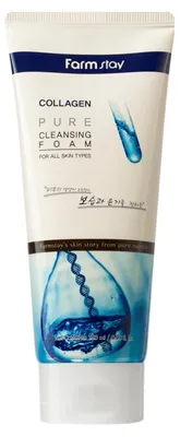 Immagine prodotto di Farmstay Collagen Pure Cleansing Foam 180ml schiuma detergente viso