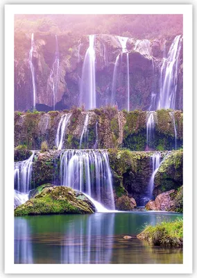 Produktbild von Poster - Poster ohne Rahmen - Wasserfall Natur - 70x100 cm - Wand Bild - Wanddeko - Wandbilder - Kunstposter - Wandposter - Bilder - Kunstdruck - Wanddekoration - Wandbild - P2XPA70x100-3893
