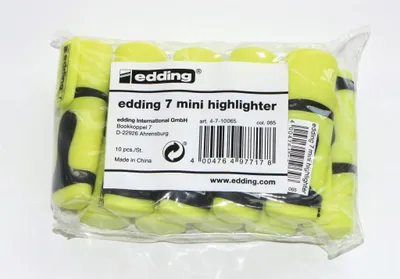 Produktbild von Edding Textmarker Mini 7 1-3 mm neongelb 10er-Polybtl.