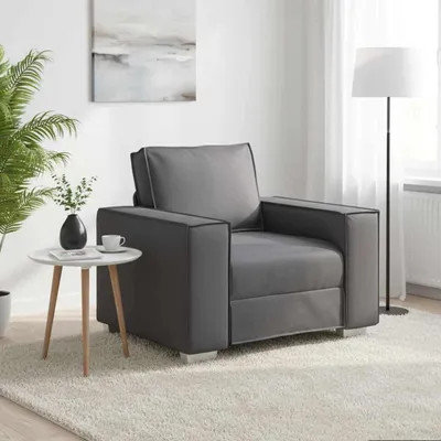Produktbild von vidaXL Sofa-Sessel Grau 100 cm Kunstleder