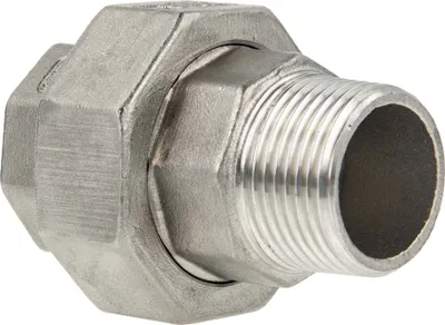 Produktbild von tecuro Verschraubung flach dichtend Edelstahl V4A (AISI 316), IG x AG 1/2 Zoll