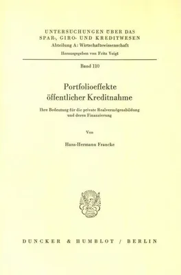 Produktbild von Portfolioeffekte öffentlicher Kreditnahme.