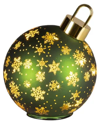 Produktbild von Drehender Weihnachtsball, D18H23, Grün, Marke: Decoris, KI-generiertes Bild