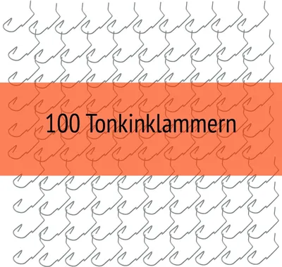 Produktbild von 100 Tonkinklammern (Bambusklammern, Clips) für Bambus Stangen (Bambusrohr) mit Durchmesser 6-18 mm zum BAU eines individuellen Rankgitters (Plant Support) für Zimmerpflanzen, Tomaten (Tomato)