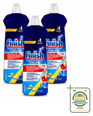 Produktbild von 3 x Finish Glanzspüler Zitrone - 800 ml - Vorratspackung - 3 Stücke
