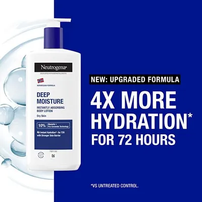 Produktbild von Neutrogena Deep Moisture Tief feuchtigkeitsspendende Körperlotion Schnell einziehende Körperlotion 400 ml