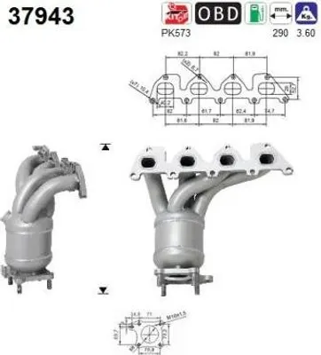 Produktbild von AS Katalysator Kat für VW Golf IV Schrägheck (1J1) 37943