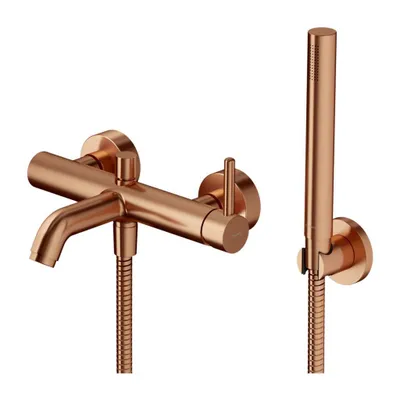 Produktbild von Omnires Y Y1231CPB Wannenarmatur mit Set, gebürstetes Kupfer