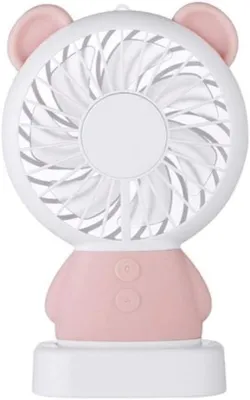 Produktbild von Kreativer Cartoon-Mini-Ventilator – Rosa Bär
