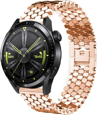 Produktbild von Strap-it Huawei Watch GT 3 46mm Stahl-fischarmband (Roségold)