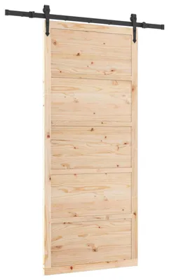 Zdjęcie produktu dla vidaXL Drzwi przesuwne naturalne 80 x 208 cm lite drewno sosnowe