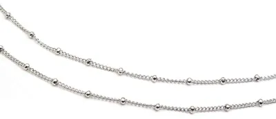Produktbild von Vintageparts Gliederkette 304 Edelstahl mit Kugeln 2,5x2mm Meterware 1m