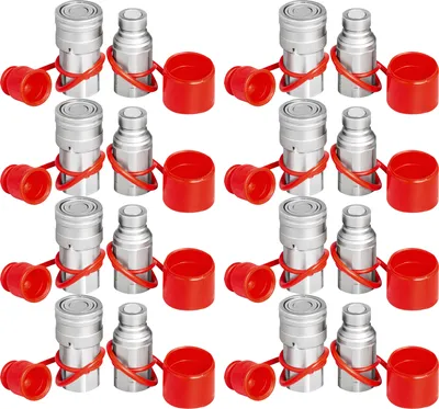 Produktbild von VEVOR Kompaktlader-Hydraulik-Schnellkupplung, 1/2-Zoll-Körper, Hydraulikkupplung, 1/2-Zoll-NPT-Hydraulikkupplung, Schnellkupplung, 8 Paar, hydraulische Schnellkupplung, 27,6 MPa (ISO 16028) (8 Paare)
