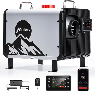 Obrázok produktu pre HcaloryHC2-H 5KW-8KW Dieselové parkovacie kúrenie všetko v jednom 5L, automatický štart/stop, režim plateau 2500/5000m, bluetooth/diaľkové ovládanie/LCD, 12V/24V/220-240V