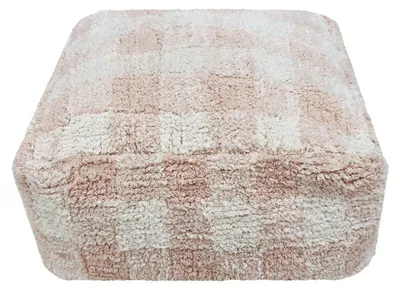 Produktbild von Lorena Canals Hocker – Vichy Rose – 20 x 40 x 40 cm