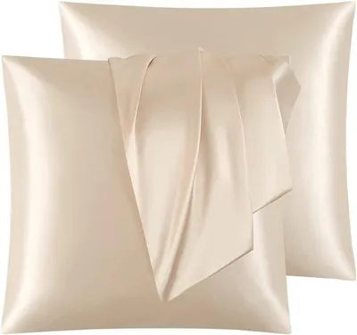 Productafbeelding van Famanu kussenslopen, satijn, voor haar en huid - set van 2, 40 x 40 cm