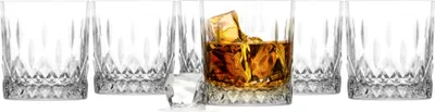 Produktbild von Glasmark KROSNO 1992 Whisky-Gläser Set Gin Bourbon Rum Cocktail Alkohol Trinkgläser Whiskyliebhaber-Zubehör Transparent 6 x 280 ml