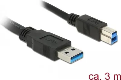Immagine prodotto di DELOCK DeLOCK 85069 Cavo USB USB 3.2 Gen 1 (3.1 Gen 1) 3 m USB A USB B Nero