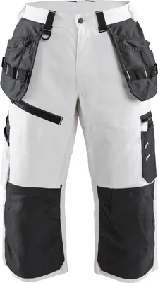 Produktbild von Blakläder® X1500 Maler Piraten Shorts 1511 1210 in div. Farben, Farbe:weiß/dunkelgrau, Größe:42