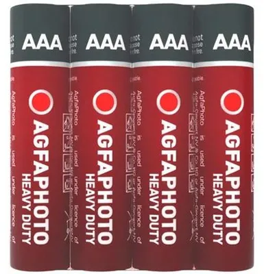 Productafbeelding van AgfaPhoto zinkbatterij, 1,5V, R03/AAA, verpakking met 4 stuks