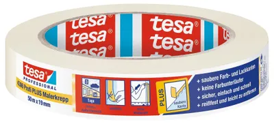 Obrázok produktu pre tesa04306-00042-02 tesa Maliarsky krep 4306 Profi Plus, 19 mm x 50 m