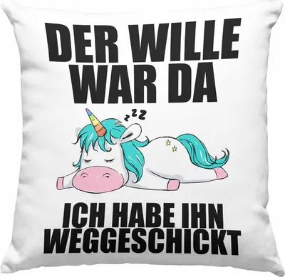 Produktbild von Trendation - Deko-Kissen mit Füllung 40x40 mit Sprüch Kollegin Mitarbeiter Geschenk Arbeitskollege Einhorn (Grün)