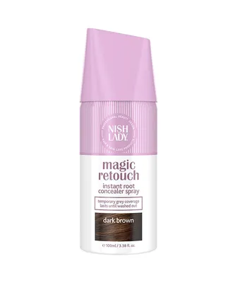 Produktbild von NishLady Magic Retouch Dark Brown 100ml – Haaransatz Kaschierung