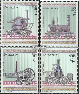 Produktbild von Briefmarken Somalia 1998 Mi 717-720 (kompl.Ausg.) postfrisch Historische Lokomotiven