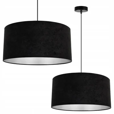 Obrázek produktu pro Závěsná lampa, stropní lustr, chrom, sametový stínidlo