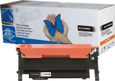 Produktbild von Ersatztoner für Samsung CLT-K406S (Schwarz), kompatibel mit Samsung Xpress C410W/C460W/C460FW, CLX-3300/CLX-3305, CLP-365/CLP-360