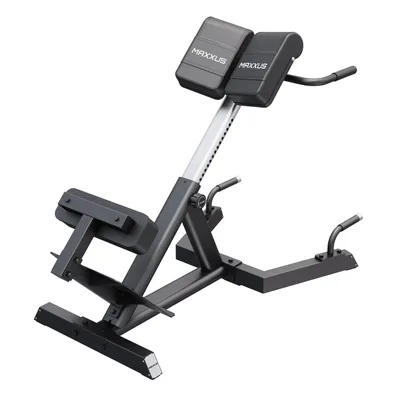 Produktbild von MAXXUS® Hyperextension Rückentrainer, bis 150 kg, mit Griffen | Gepolsterte Beinfixierung, verstellbar Oberschenkelauflagen, bis Schuhgröße 47