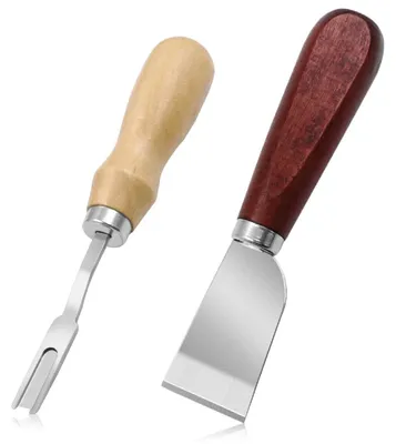 Produktbild von Leder DIY Werkzeugset mit Holzgriff