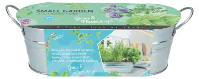 Produktbild von Anzuchtset Aromatische Kräuter mit Zinkwanne | Anzuchtsets von Buzzy Gifts