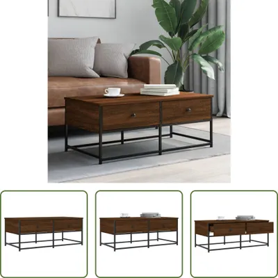 Produktbild von The Living Store Couchtisch Braun Eichen-Optik 100x51x40 cm Holzwerkstoff