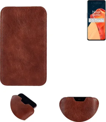 Produktbild von K-S-Trade Schutzhülle Handyhülle kompatibel mit OnePlus 9 Handytasche Kunstleder Sleeve in braun