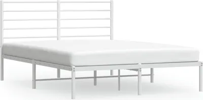 Obrázek produktu pro Kovový rám postele s čelem bílý 140 x 200 cm