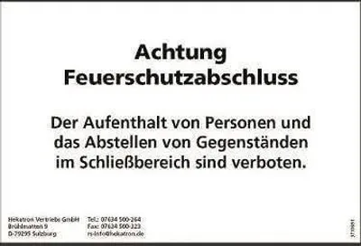 Produktbild von Hekatron 3710691 Hinweisschildfür Feuer/Rauchschutztüren 3710691