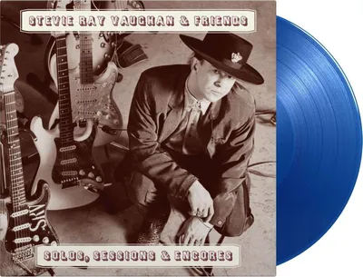 Productafbeelding van Stevie Ray Vaughan: Stevie Ray Vaughan: Solos, Sessions & Encores (180g) (Beperkte, genummerde editie) (Transparant blauw vinyl) - (LP / S)
