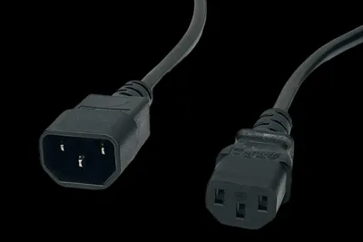 Obrázok produktu pre Napájací kábel AC 1,8 m C13-C14 10 A H05VV-F čierny