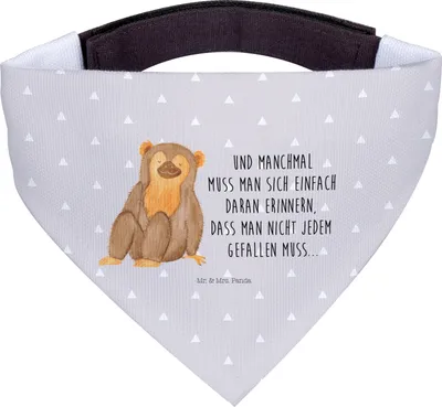 Produktbild von Mr. & Mrs. Panda Halstuch Für Hunde Affe - Grau Pastell - Geschenk, Liebe, Dreieckstuch Hund, Motivation, Afrika, Respekt, Selbstliebe, Affen, Hunde-Halstuch, Tuch