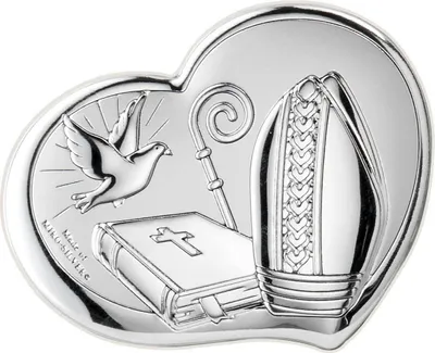 Image de Tableau cadeau de confirmation argent | Taille : 7,5x6,5 cm | Numéro d'article : VL81372/1LBI