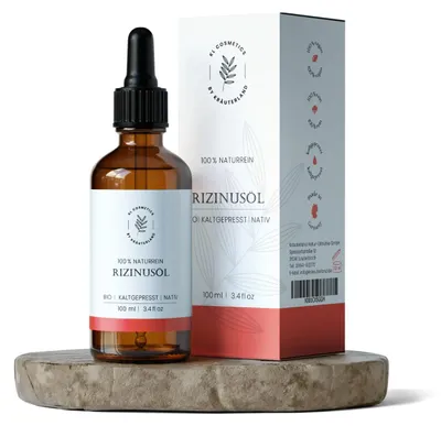 Produktbild von Kräuterland Rizinusöl 100ml kaltgepresst & naturreines Hautöl
