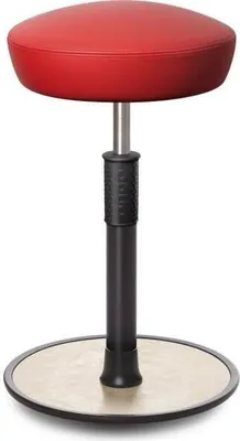 Produktbild von Sitz- Stehhocker Free Tall Hutsitz Boxmark Leder Rot schwarz /cremeweiß.